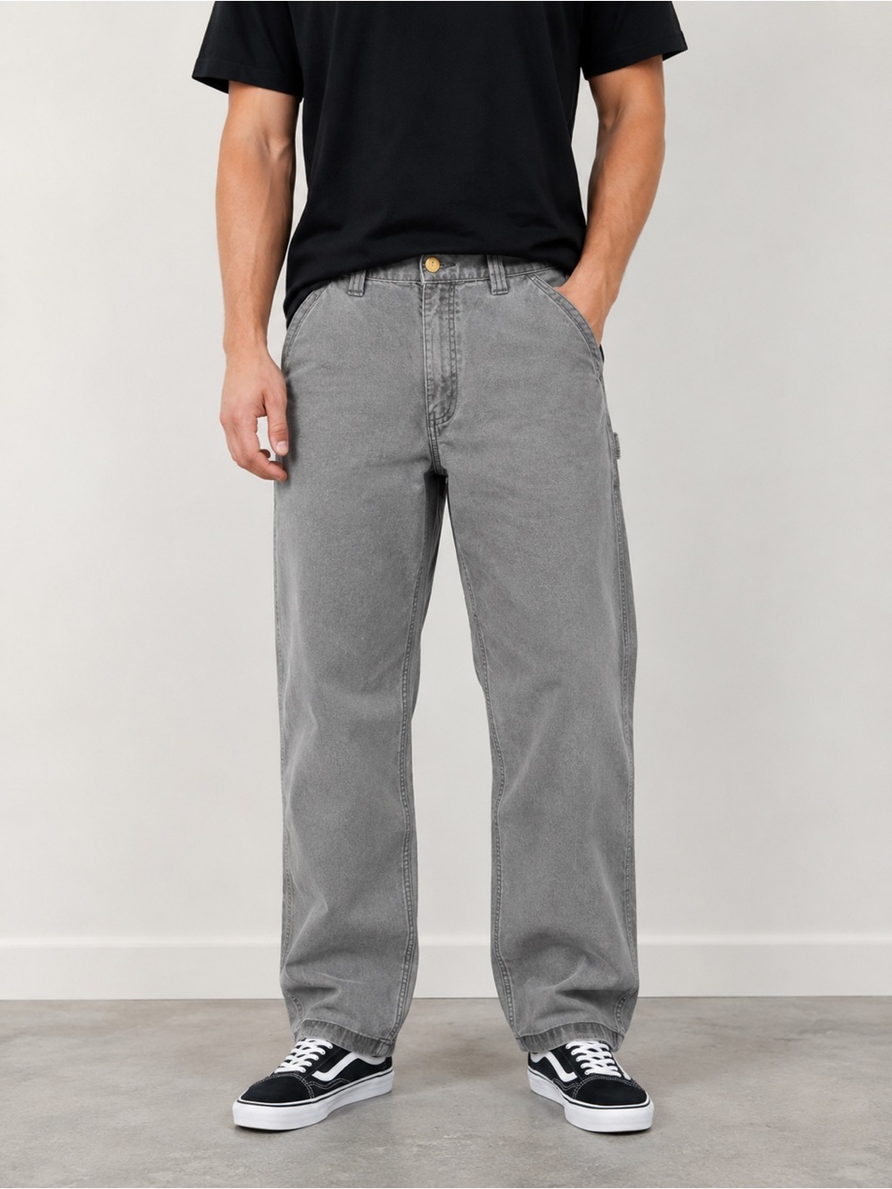 Carhartt Relaxed Fit Men’s 32x32 Gray Utility Work Pants Straight Leg Pockets